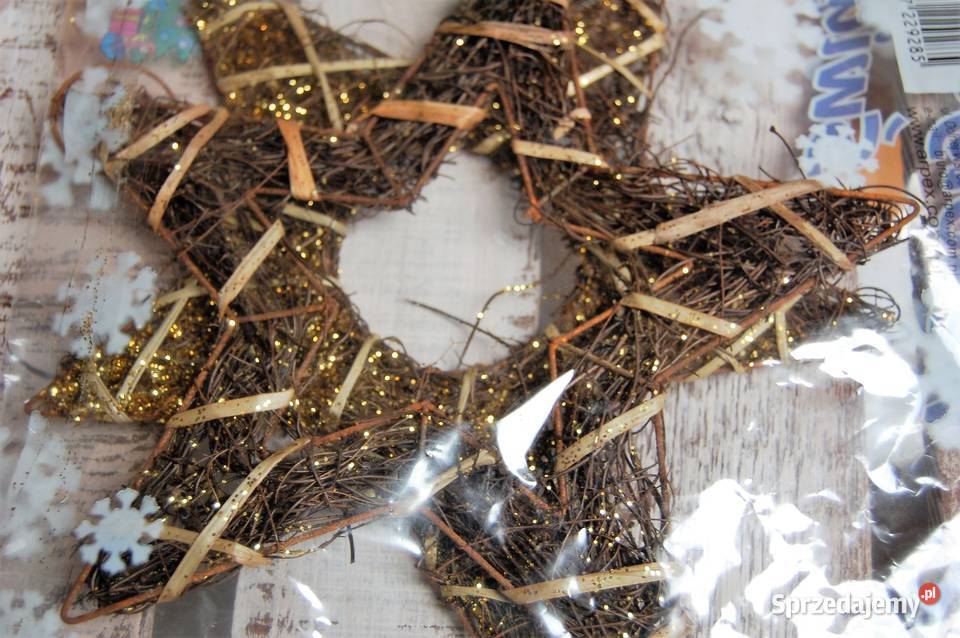Gwiazda gwiazdka pleciona ozdoba naturalna Arpex Lublin