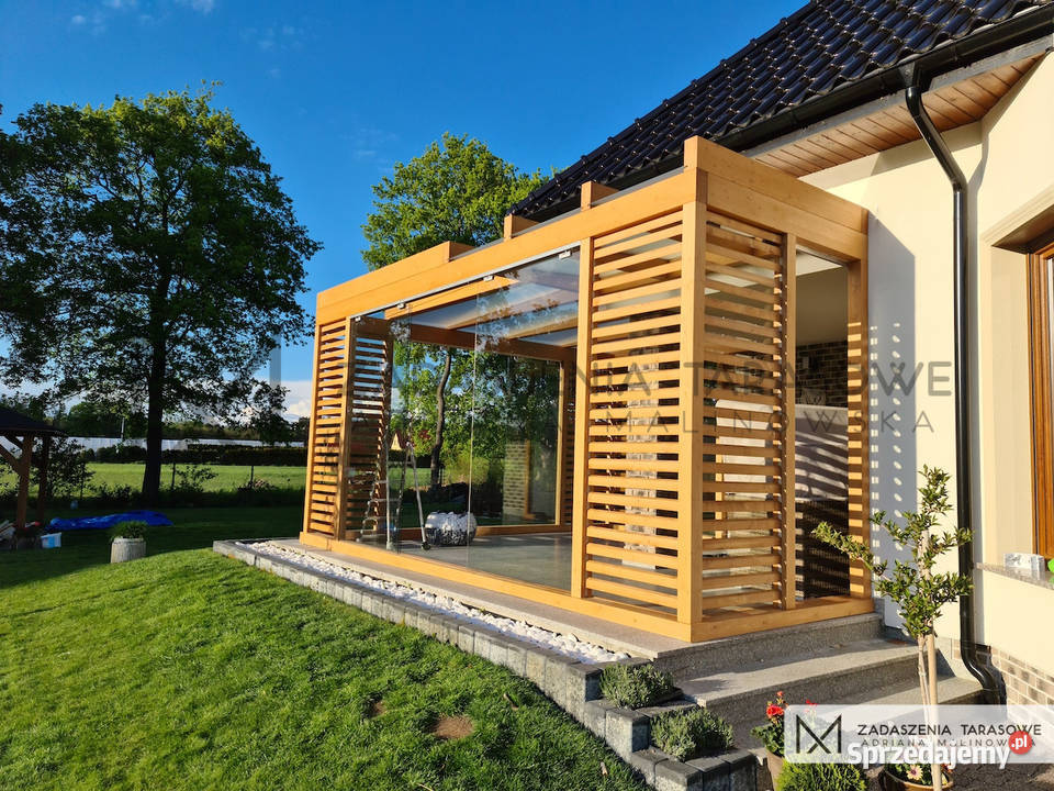 Zadaszenie narożne ze szkłem przesuwnym Warszawa