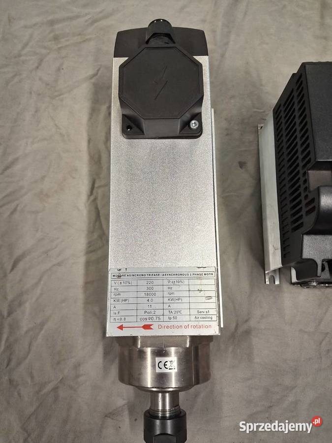 Elektrowrzeciono z falownikiem 4kw er20 cnc dolnośląskie sprzedam