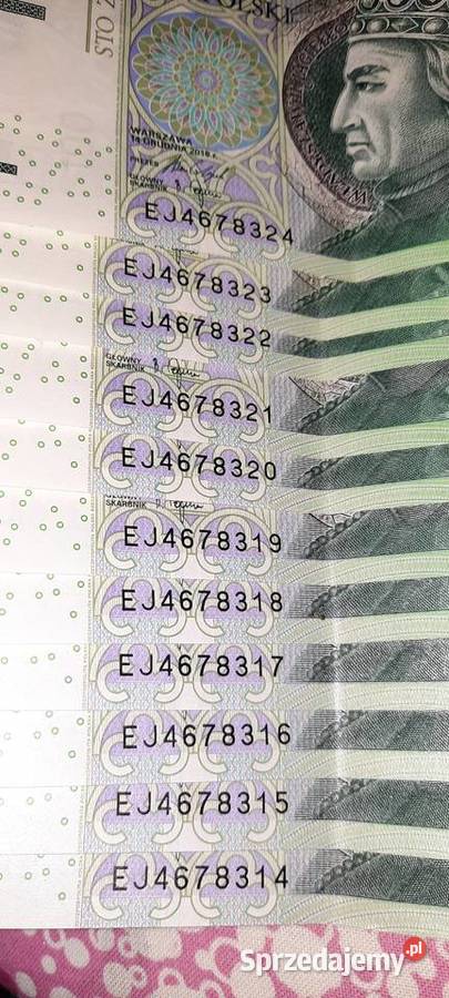 Banknoty 100 zl pomorskie Sztum