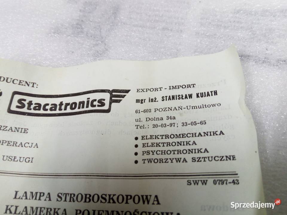 Lampa stroboskopowa PRL Fiat 126p 125p Polonez Testery  i mierniki