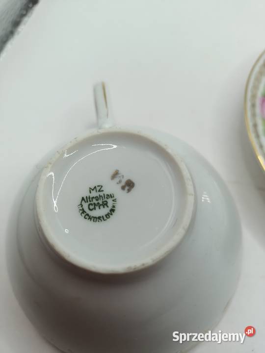 FILIŻANKA duo Czechoslovakia porcelana bogato Zamość
