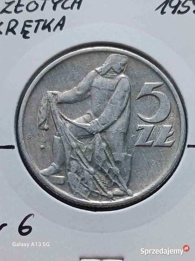5 Złotych Rybak 1959 r 6 Skrętka Piękne
