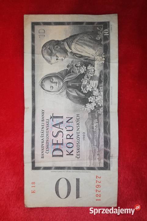 Stary banknot 10 koron czeskich 1960 r Pozostałe mazowieckie Warszawa sprzedam