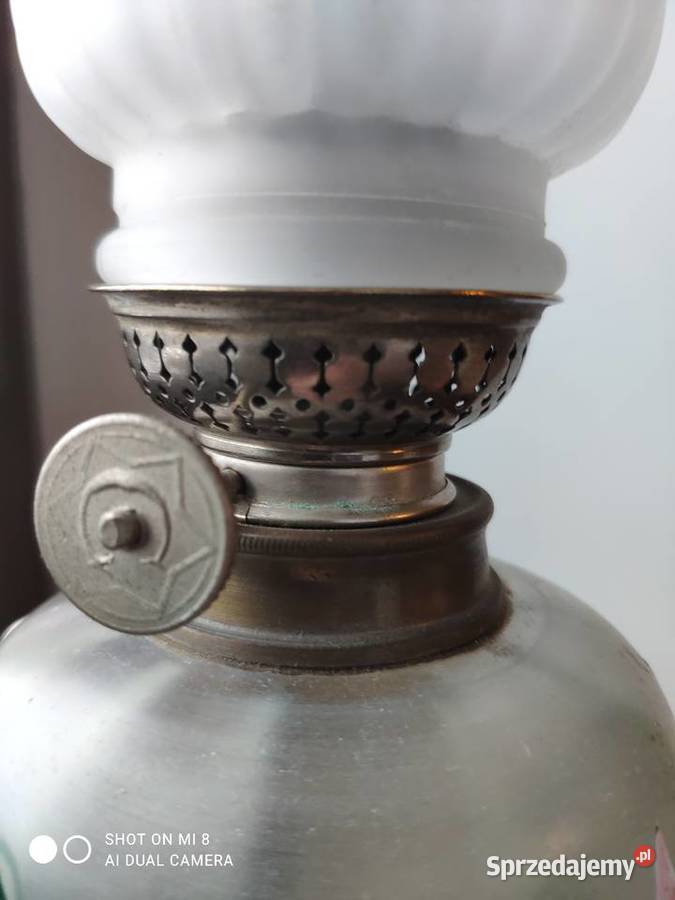 Stara francuska lampa naftowa miniaturka XIX w małopolskie Kraków