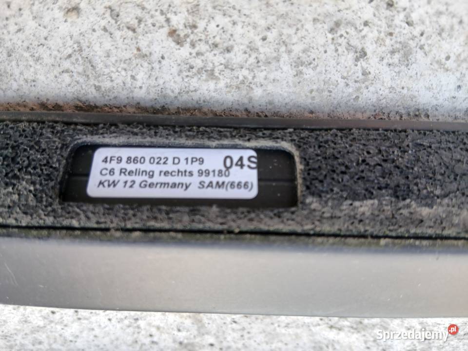 Reling dachowy czarny mat LEWY 4F9860021D PRAWY śląskie