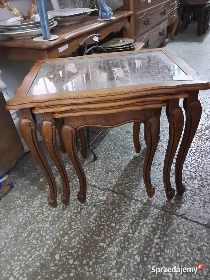 Trojaki stoliczki ludwikowskie Oleśnica sprzedam