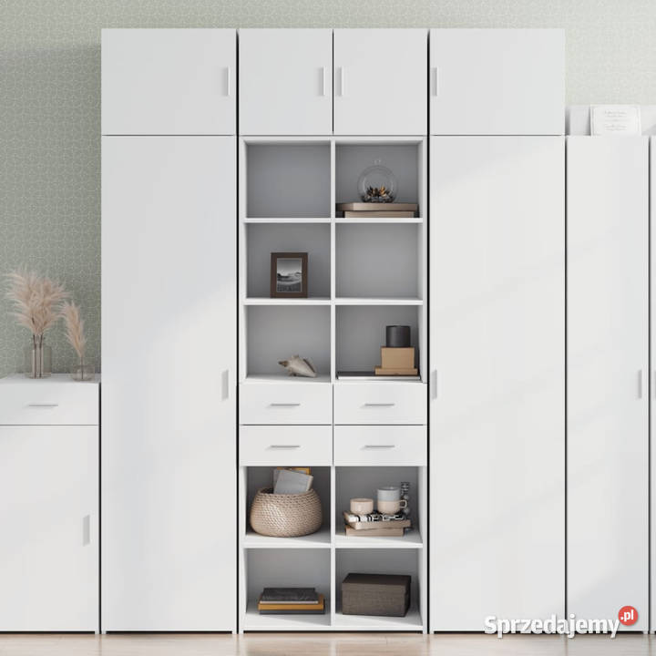 Wysoka szafka biała 70x425x185 materiał Warszawa