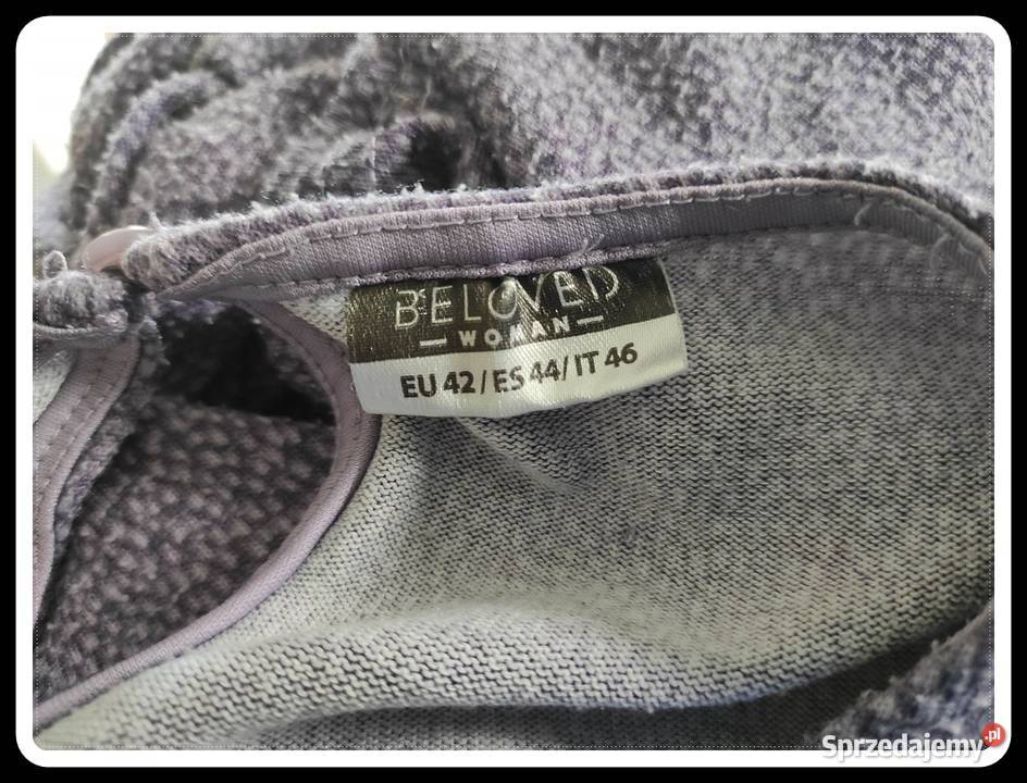 Sukienka fioletowa z falbanką 42 XL Spódnice i sukienki Płock sprzedam