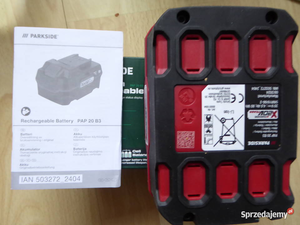 Nieużywany akumulator 20V4Ah PARKSIDE PAP 20 B3 Olsztyn