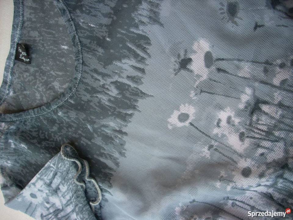 Szara Bluzka Siateczka Wzór Łąka j NOWA 34 36 małopolskie