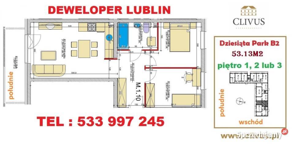sprzedaży mieszkania 5313m2 3 pokojowe Lublin własność sprzedam