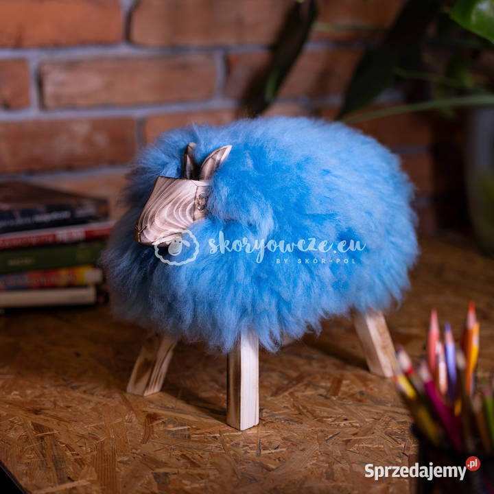 Krzesło baranek dekoracyjny jasno niebieski małopolskie Szaflary