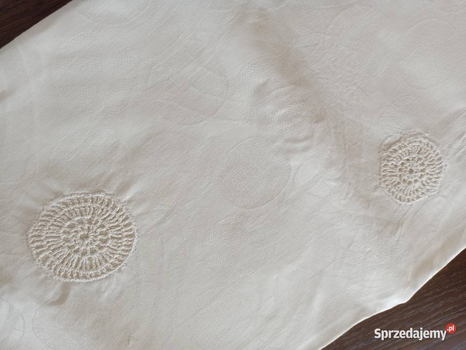 Obrus biały 100 bawełna PRL 180X130 Białystok