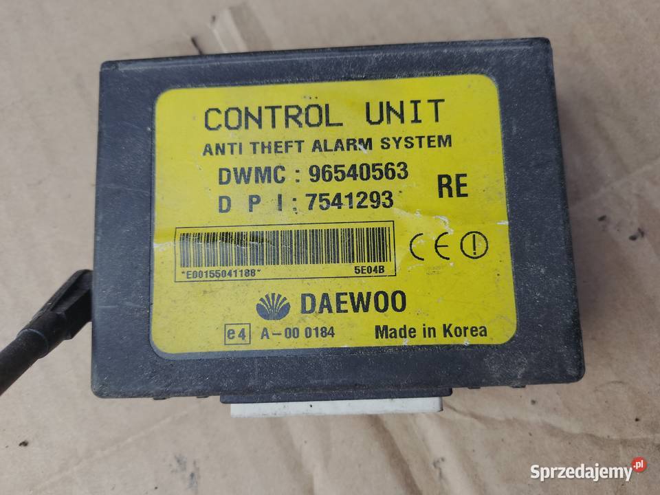 STEROWNIK MODUŁ KOMPUTER 96540563 DAEWOO osobowe Układ elektryczny Kamień-Kolonia