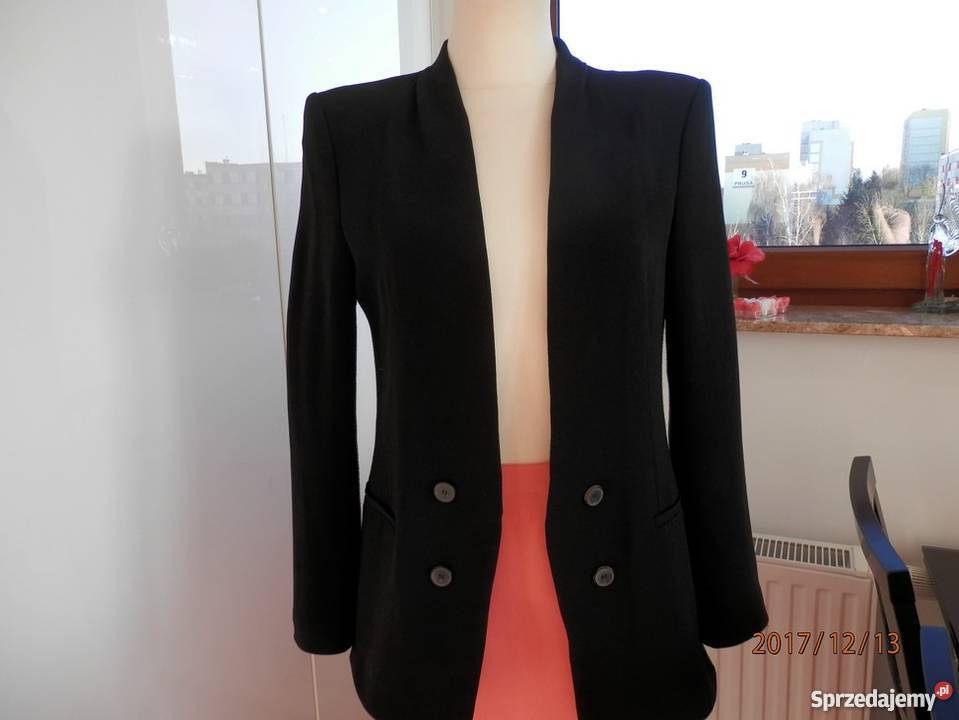 Marynarka Zara Czarna Blezer Żakiet Blogerek M Łomża