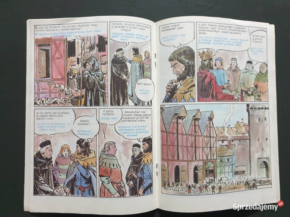 Kazimierz Wielki komiks dwujęzyczny język