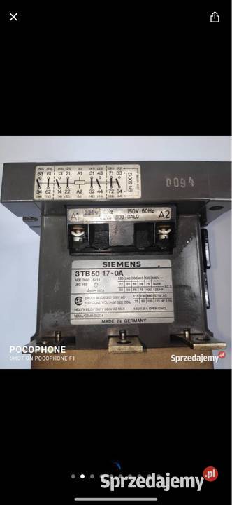Stycznik Simens 3TB50 170A cewka 220V Gliwice
