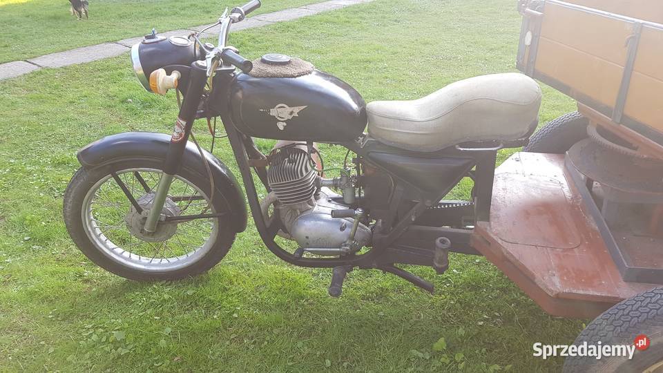 Trójkołowiec wsk 125 z przyczepką Haczów