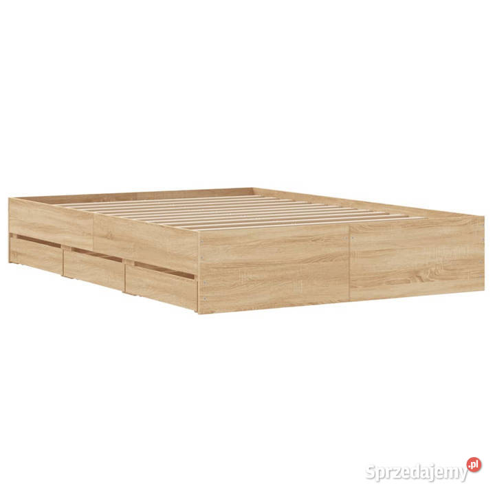 Rama łóżka z szufladami dąb sonoma 120x200 mazowieckie Warszawa sprzedam