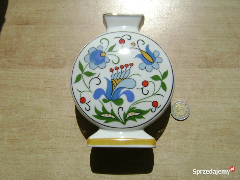 Starocie z PRL Porcelana Lubjana Wazon kaszubski Gdynia