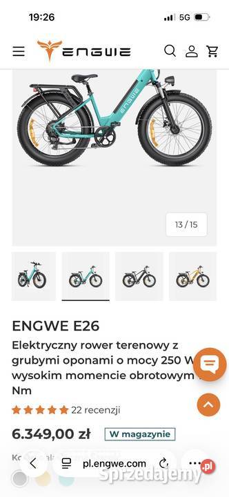 Rower Elektryczny ENGWE E26 małopolskie Piekary
