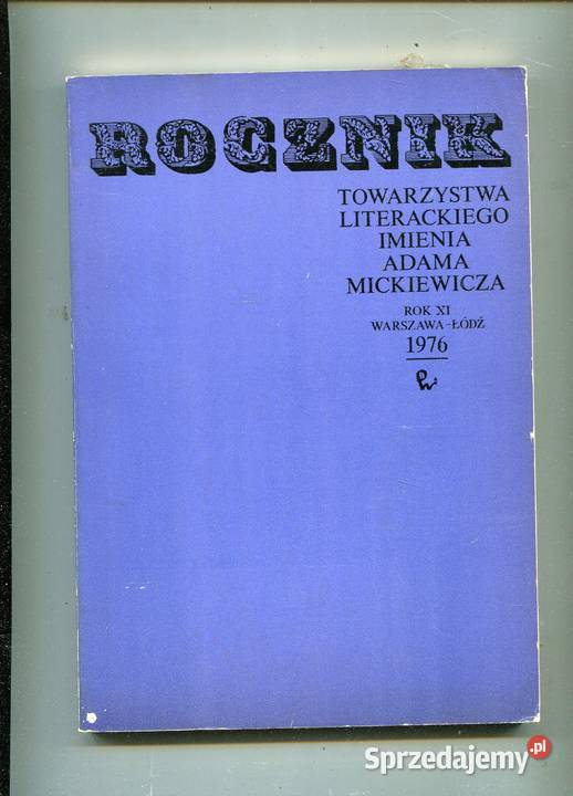 Rocznik Towarzystwa Literackiego imAdama Książki i Podręczniki Szczecin
