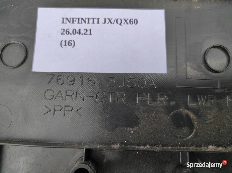 OSŁONA SŁUPKA ŚRODKOWEGO LEWA INFINITI QX60 JX