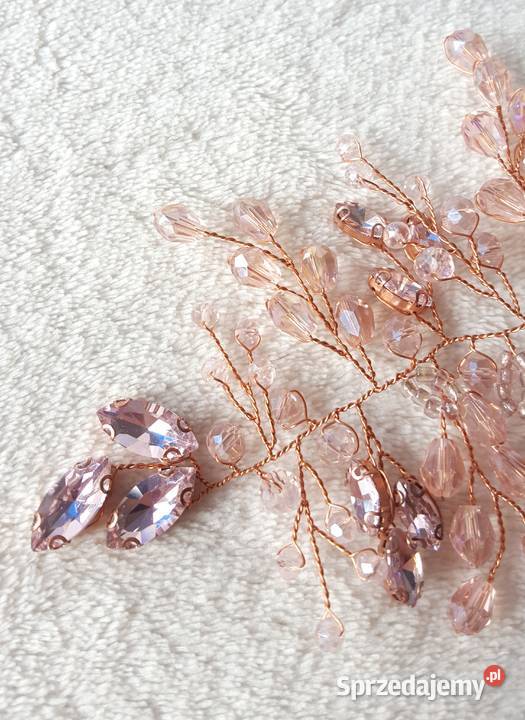 Ozdoba do włosów opaska koraliki ślub wesele zachodniopomorskie Szczecin