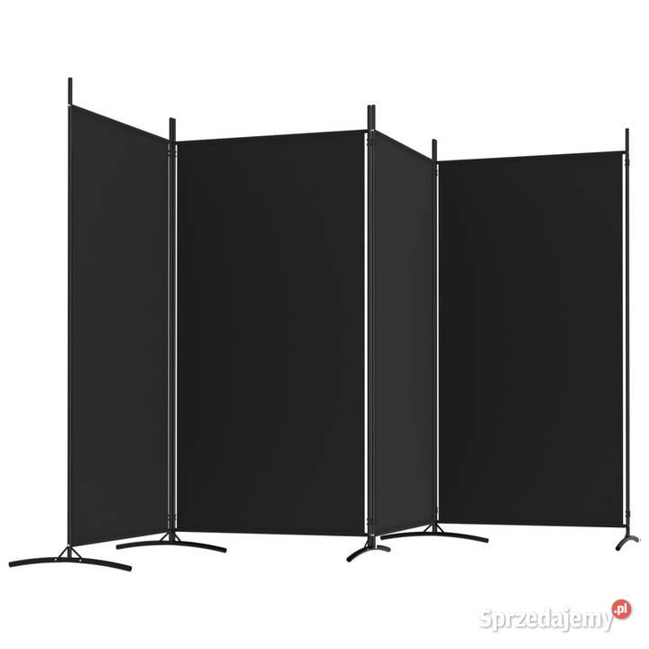 Parawan 4panelowy czarny 346x180 tkanina Warszawa sprzedam