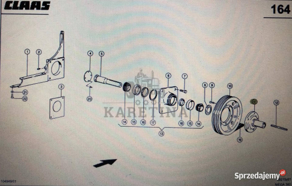 Piasta Claas Mega 370340 kat 000 661 197 0 kat Jastrzębniki sprzedam