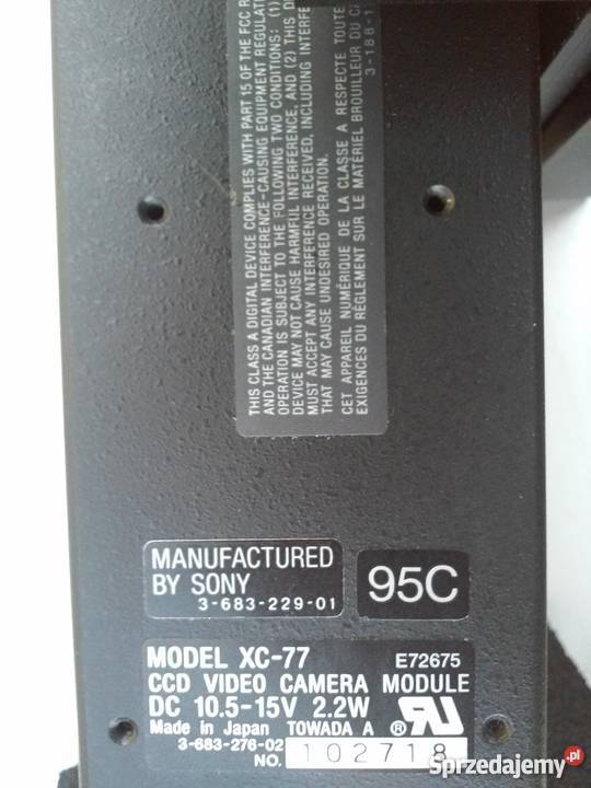 SONY cameraModule XC77 Simens Aut5