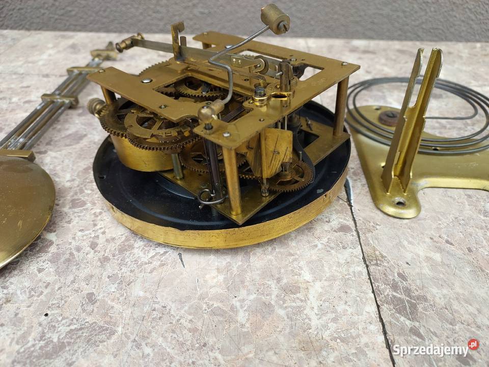 167 Zestaw mechanizm starego zegara ściennego