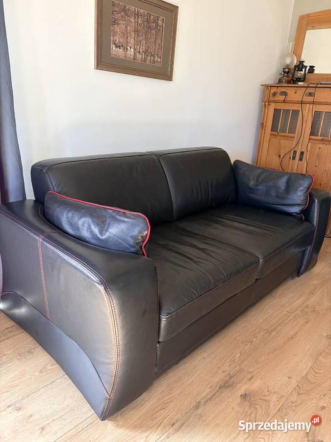 Skórzana sofa rozkładana Etap Sofa funkcja skóra naturalna Gdańsk sprzedam