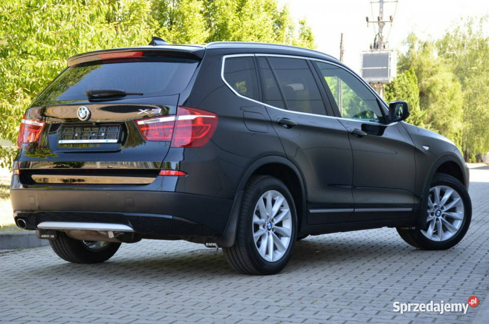 BMW X3 Czarna Zarejestrowana 20D 184 Serwis Lift przyciemniane szyby X3 Kutno