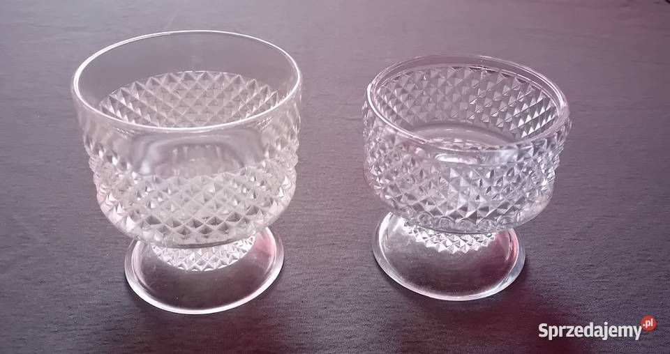 Dwa pucharki do lodów Sklo Union Libochovice Koźminek