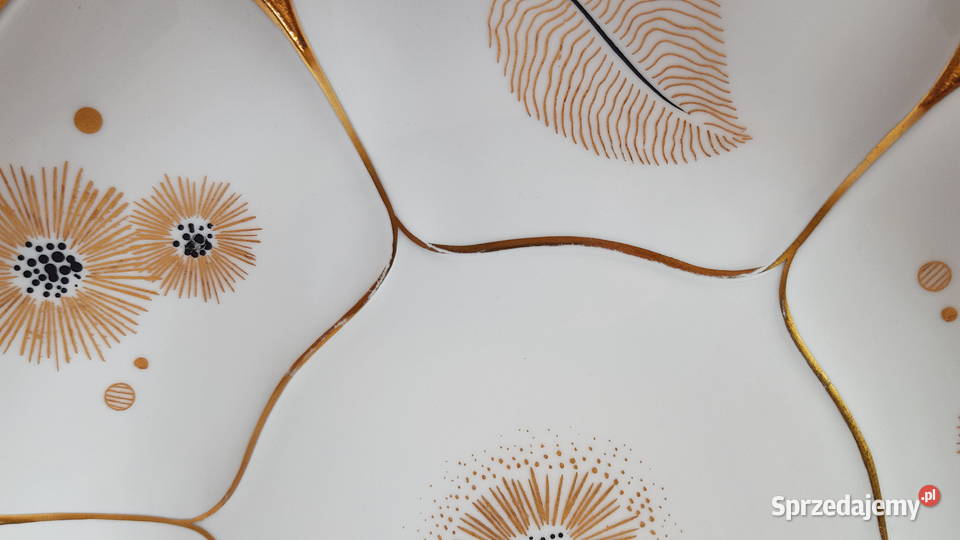Stara sygnowana porcelanowa patera talerz ok 30 Porcelana i szkło