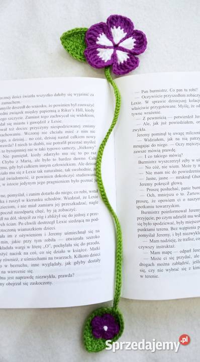 Zakładka do książki wykonana na szydełku łódzkie Łask