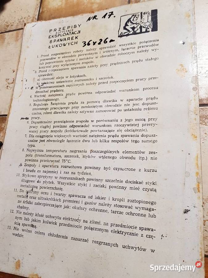 Lata 70teZ kolekcjiTablica BHP z PRLu Gorzów Wielkopolski