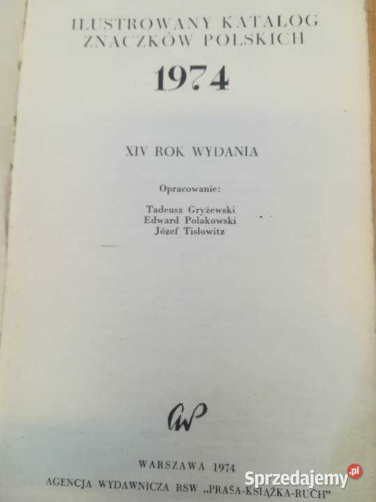 Katalog znaczków polskich z 1974r Warszawa