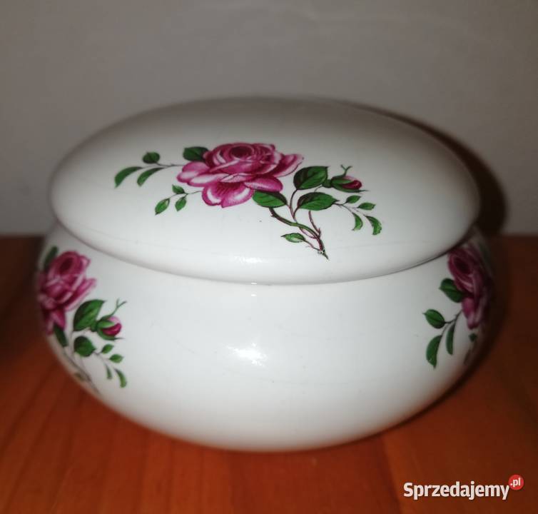 Stara porcelanowa szkatułka PRL lata 70te XX Warszawa
