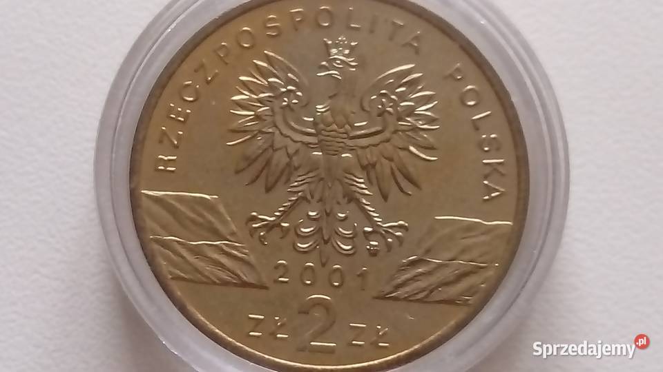 Moneta 2 2001 r Paz królowejSeria Zwierzęta wielkopolskie Mosina