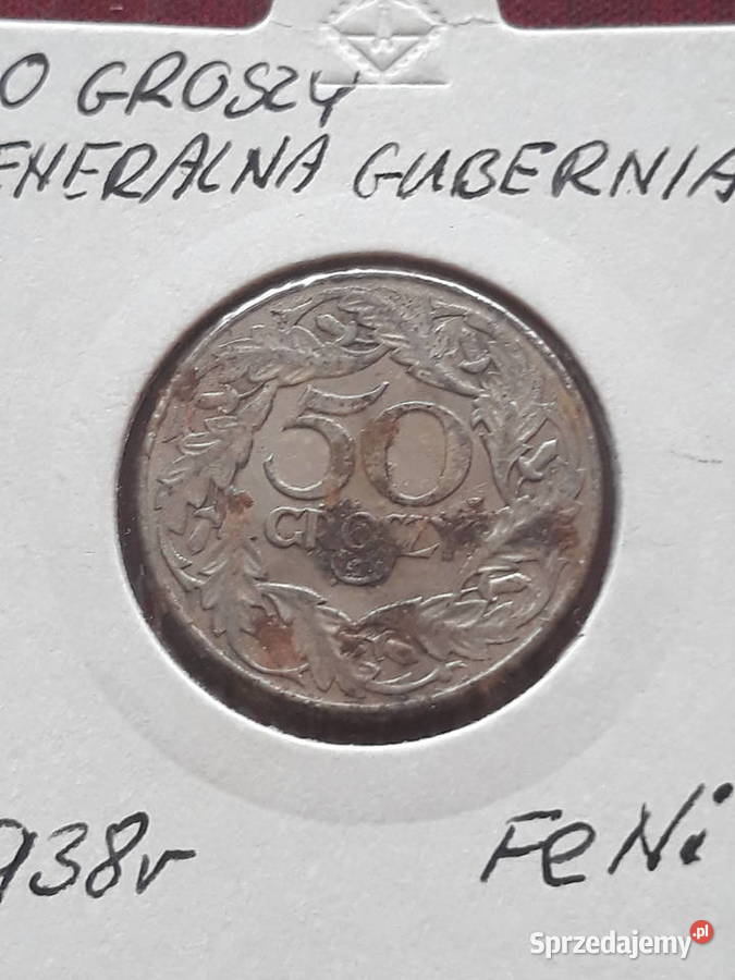 50 Groszy 1938 r CuNi Generalna Gubernia J Numizmatyka Numizmatyka Konin