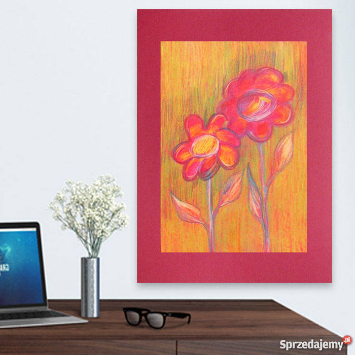 kolorowy obrazek do pokojudwa kwiatki rysunek do Katowice