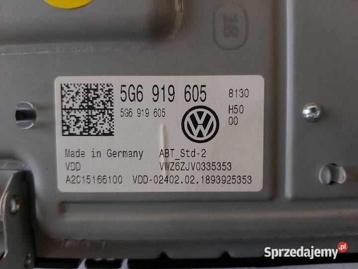 Ekran doktykowy 8 do VW Golf 7 Części samochodowe Gdynia