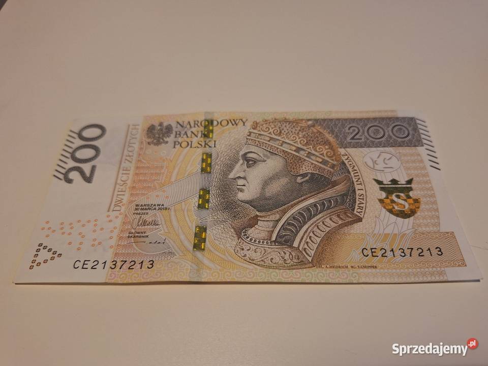 Banknot 200 z godziną śmierci Jana Pawła ll 2137 małopolskie Kraków
