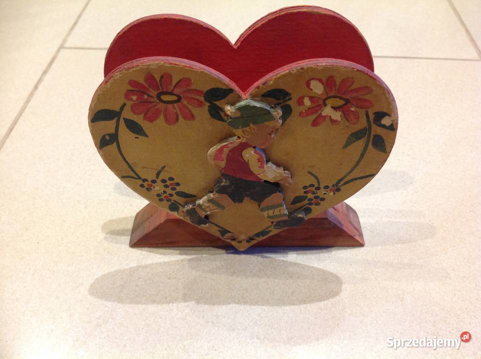 Serwetnik Drewniany Stary