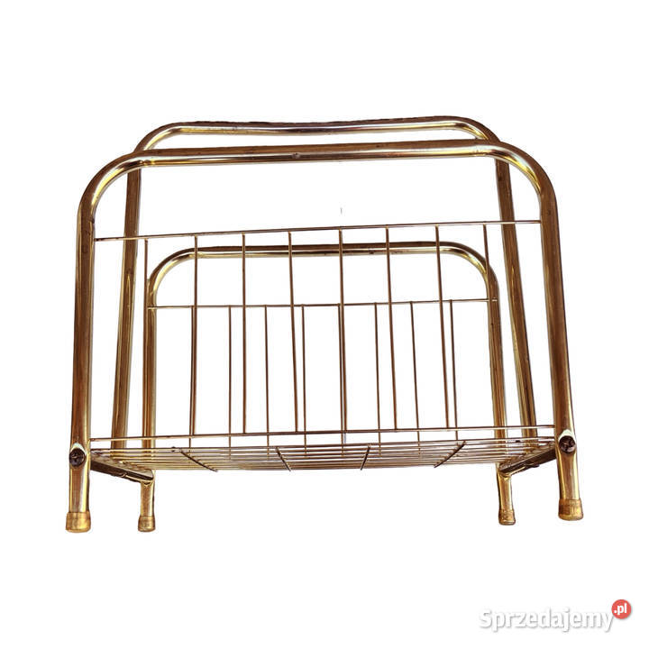 Modernistyczny złoty gazetnik Belgia lata 80 Pozostałe Warszawa