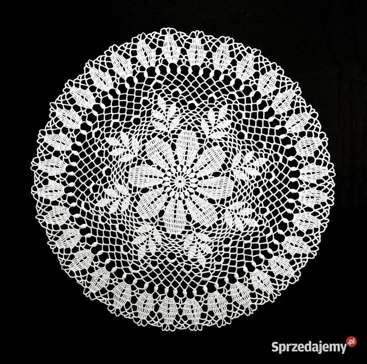 Serwetka szydełkowa 40 S125 biały opolskie Kluczbork