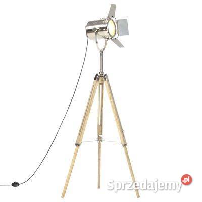 Lampa podłogowa na trójnogu lite drewno mango Warszawa